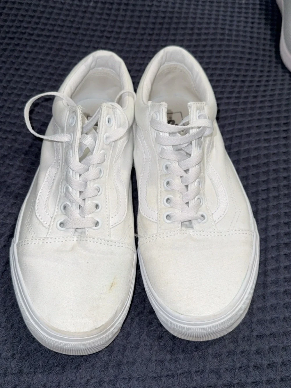 Vans White Low-Top Canvas Sneakers